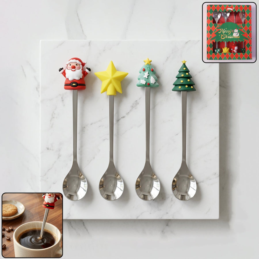 Golden Cartoon Spoon Set Ð Stylish & Durable Tableware for All