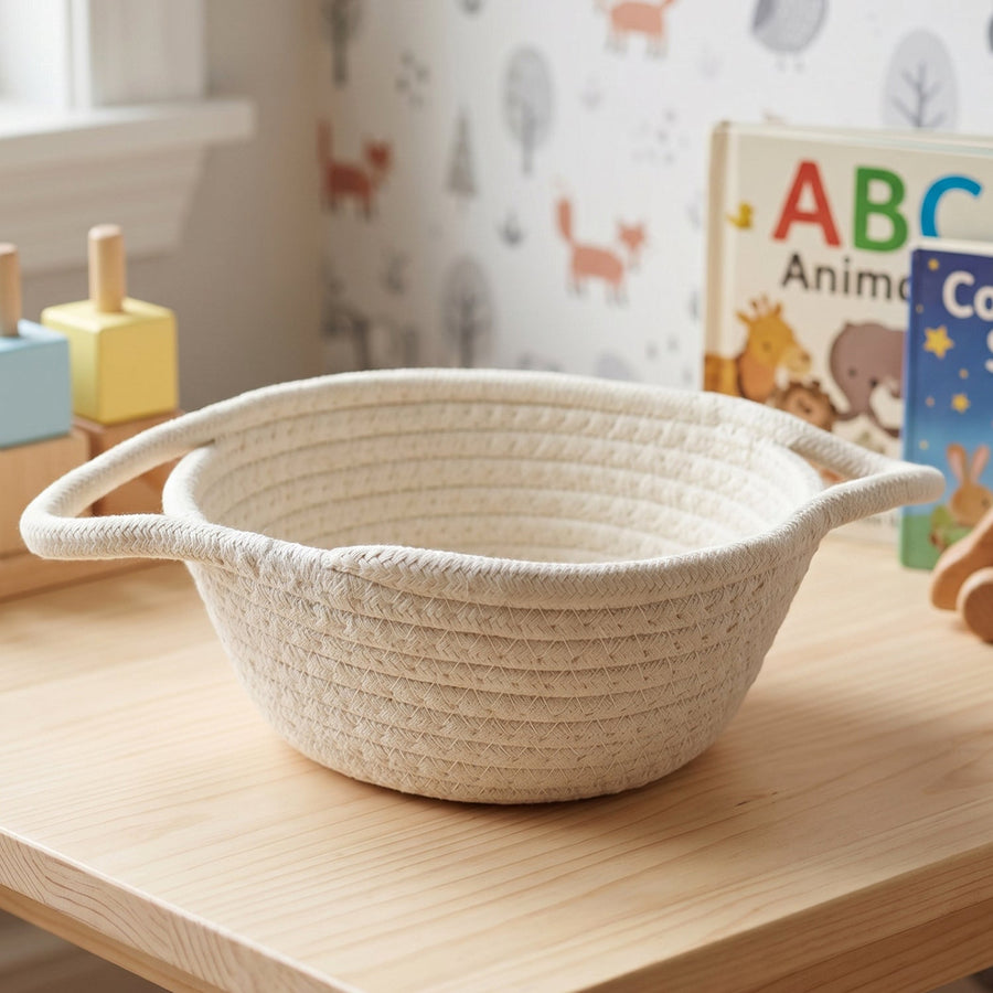 Storage Basket Ð Handwoven Cotton Rope for Organizing and Decor