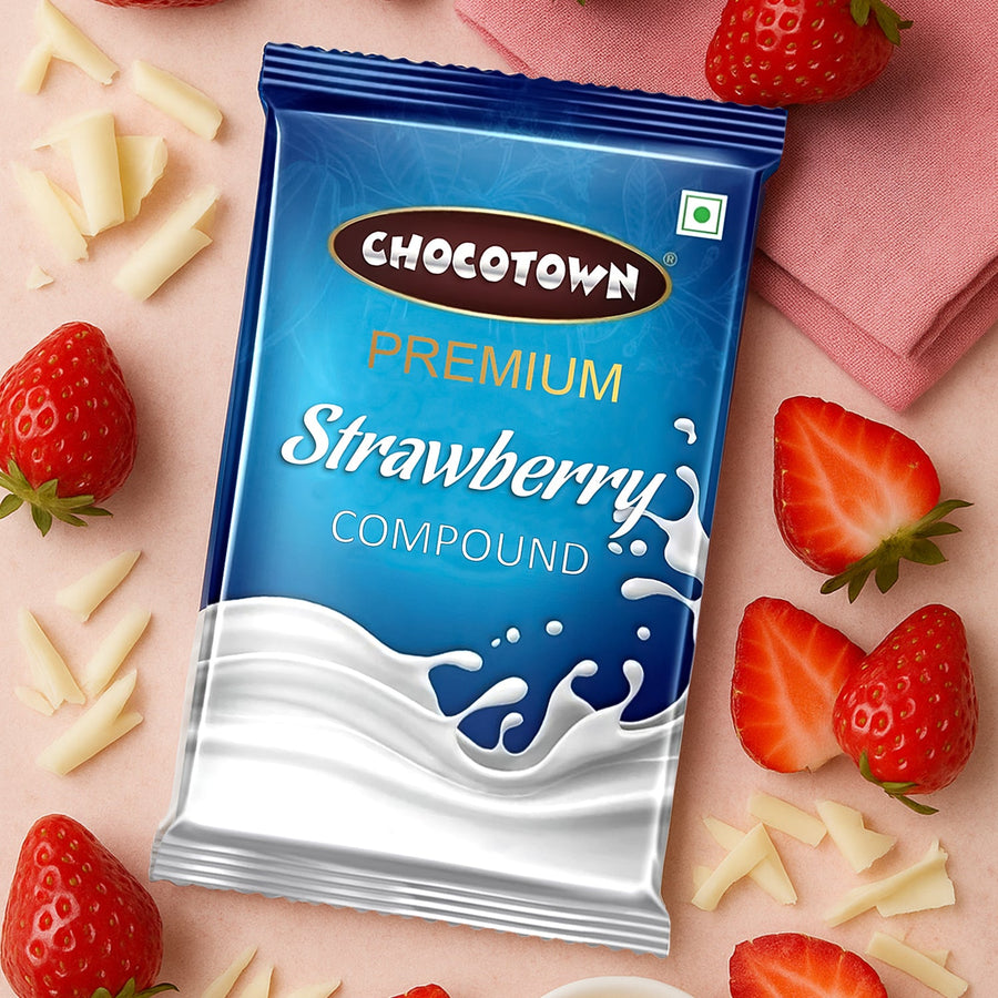 Strawberry Compound – Premium Baking Slab 500gm | Chocotown