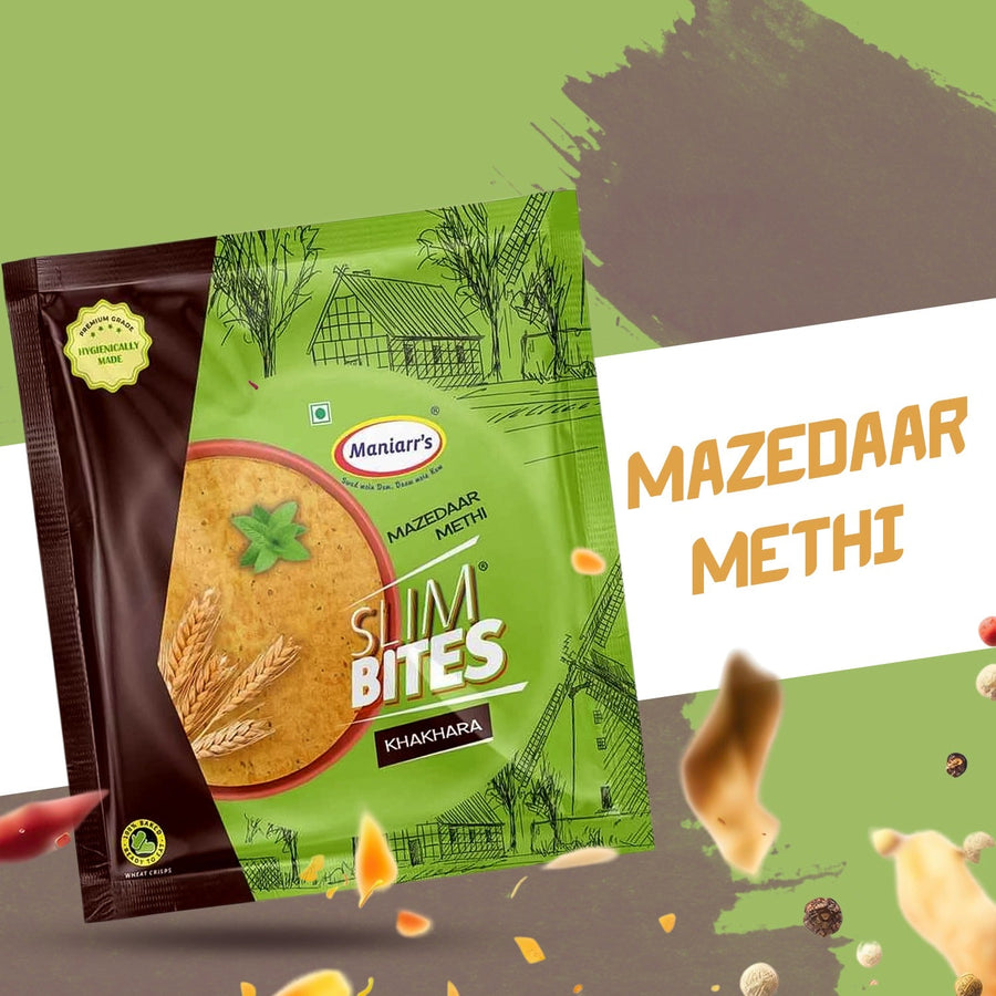 Methi Khakhra – Healthy Fenugreek Wheat Crisps 195g | Maniarr's
