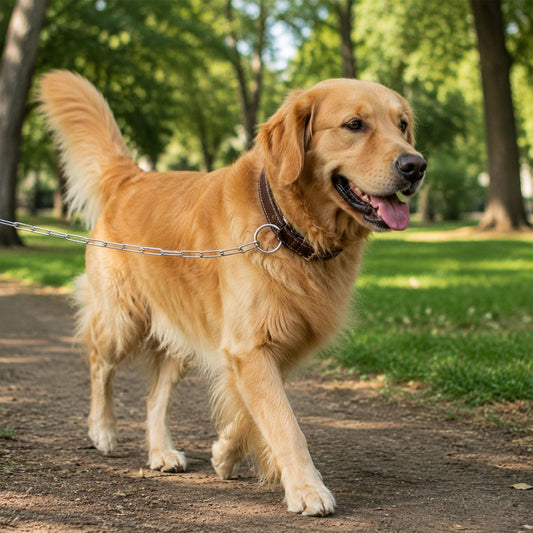 Stainless steel heavy duty dog chain leash for strong breeds