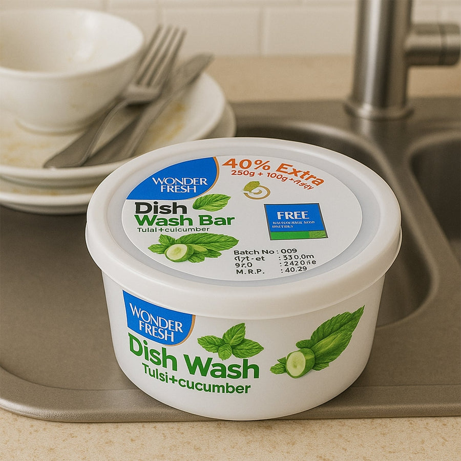 Dishwash Bar – Fresh Mix Flavor with Scrubber | Wonder Fresh