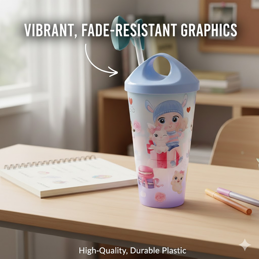 Unicorn Kids Water Bottle – Spill-Proof Straw & BPA-Free | TinyTrendy