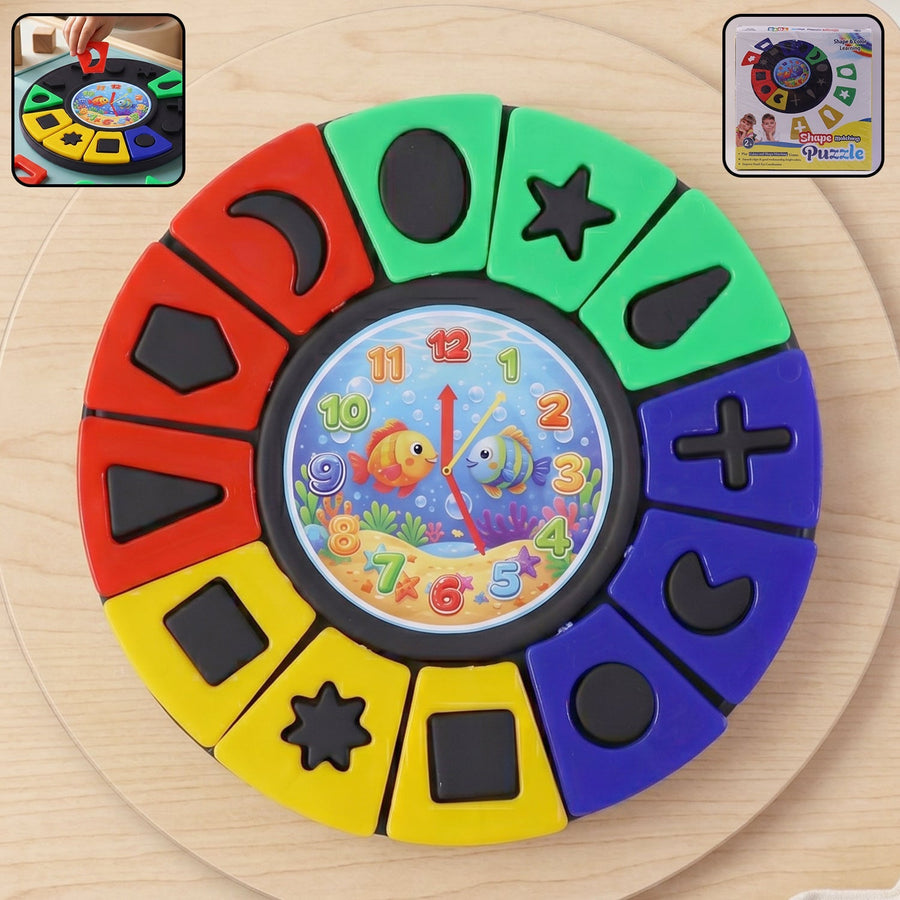 Shape & Color Matching Puzzle Toy with Clock Ð Early Learning Fun