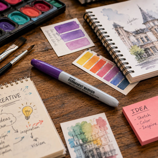 Mix color permanent marker pen with fine tip and waterproof ink