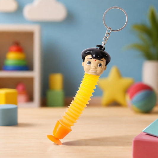 Colorful pop tube stretch cartoon toy for kids