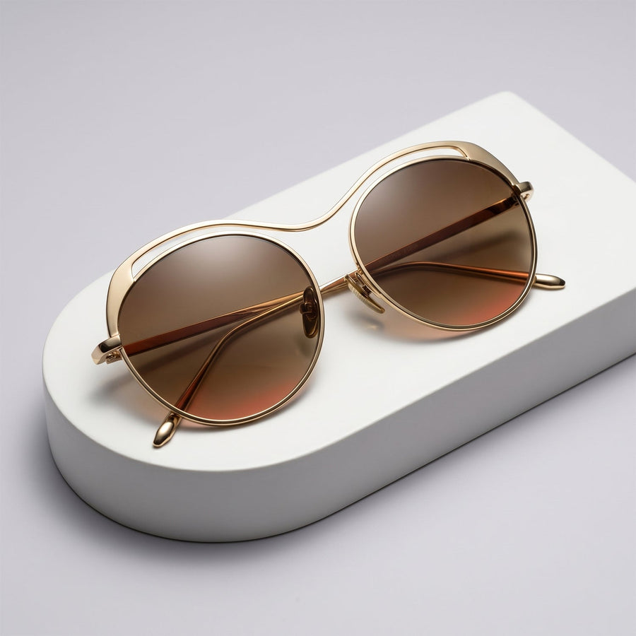 Fashion Sunglasses Ð Trendy Metal Frame with Mirrored Lenses