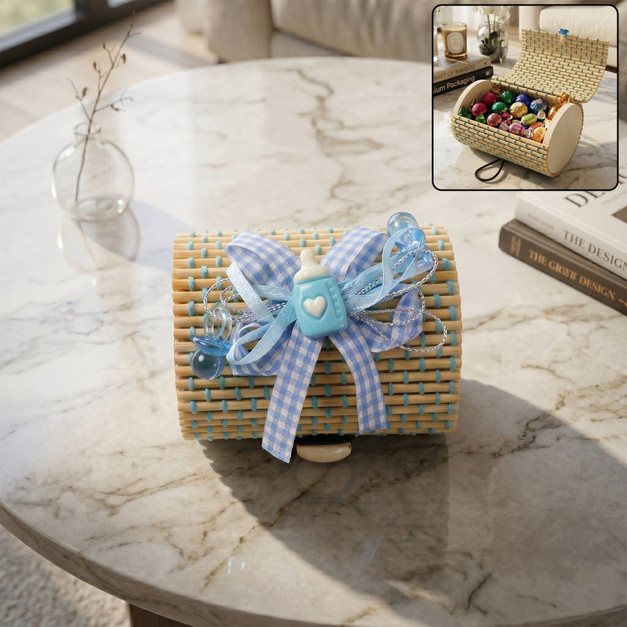 Mini Bamboo Gift Box Ð Elegant Favor & Treat Container