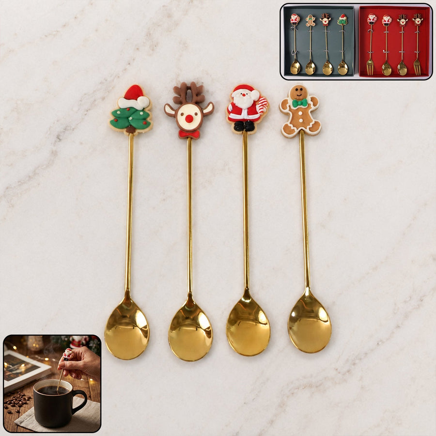 Mix Golden Cartoon Spoon Set Ð Stylish & Durable Tableware