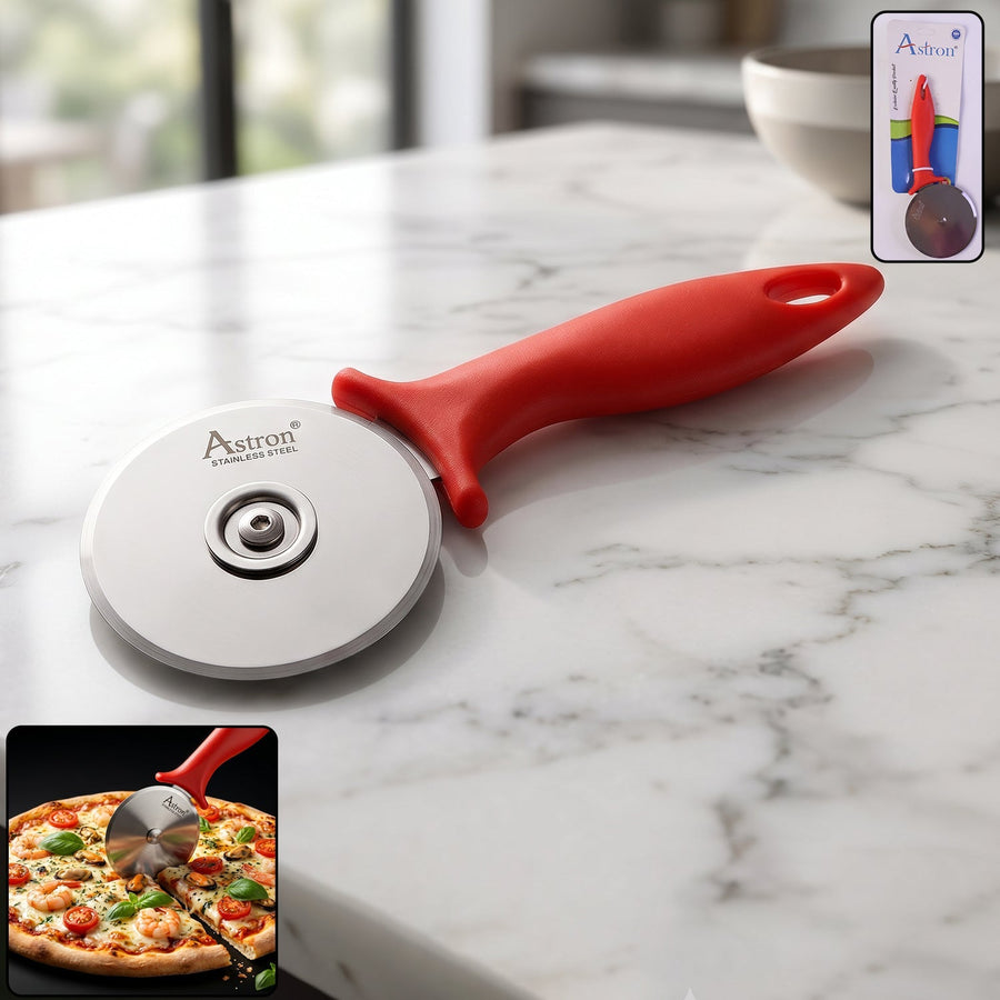 Stainless Steel Pizza Cutter Ð Sharp Slicer with Comfortable Handle