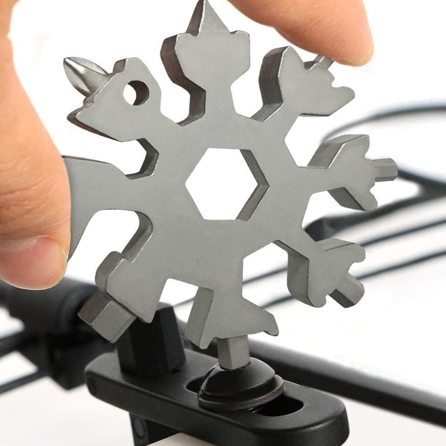 Snowflake Multi-Tool – 18-in-1 Stainless Steel Portable | BoltForce