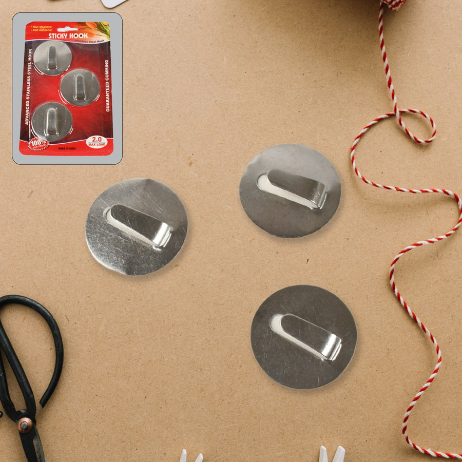 Self-Adhesive Hooks – Heavy Duty Steel Wall Hangers | Bathora