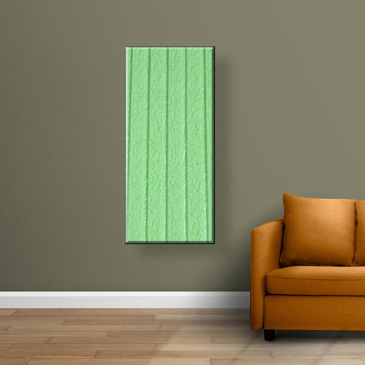 Roll of 3D foam wallpaper ready for application on a wall.