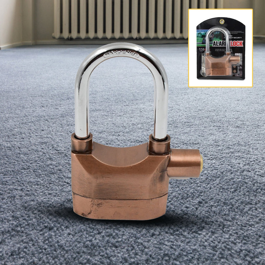 Security Alarm Lock – Waterproof Anti-Theft Padlock | AutoSafeo