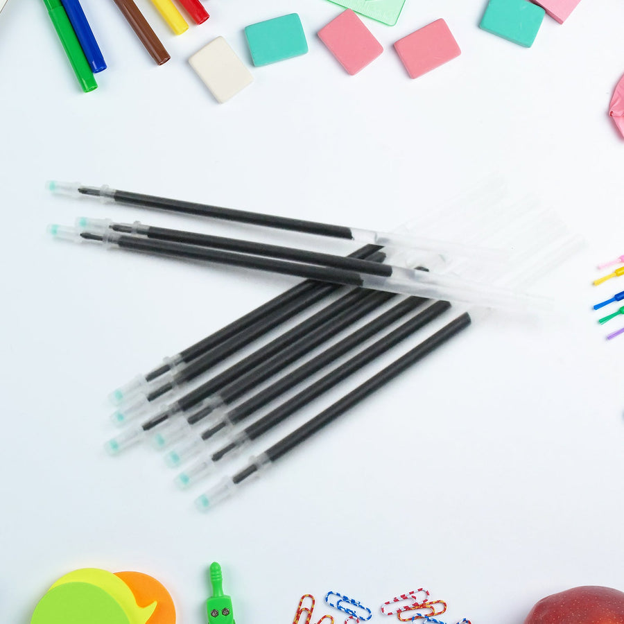 Black Pen Refill – Smooth Writing Universal Ink Set (10 Pcs) | InkGlow