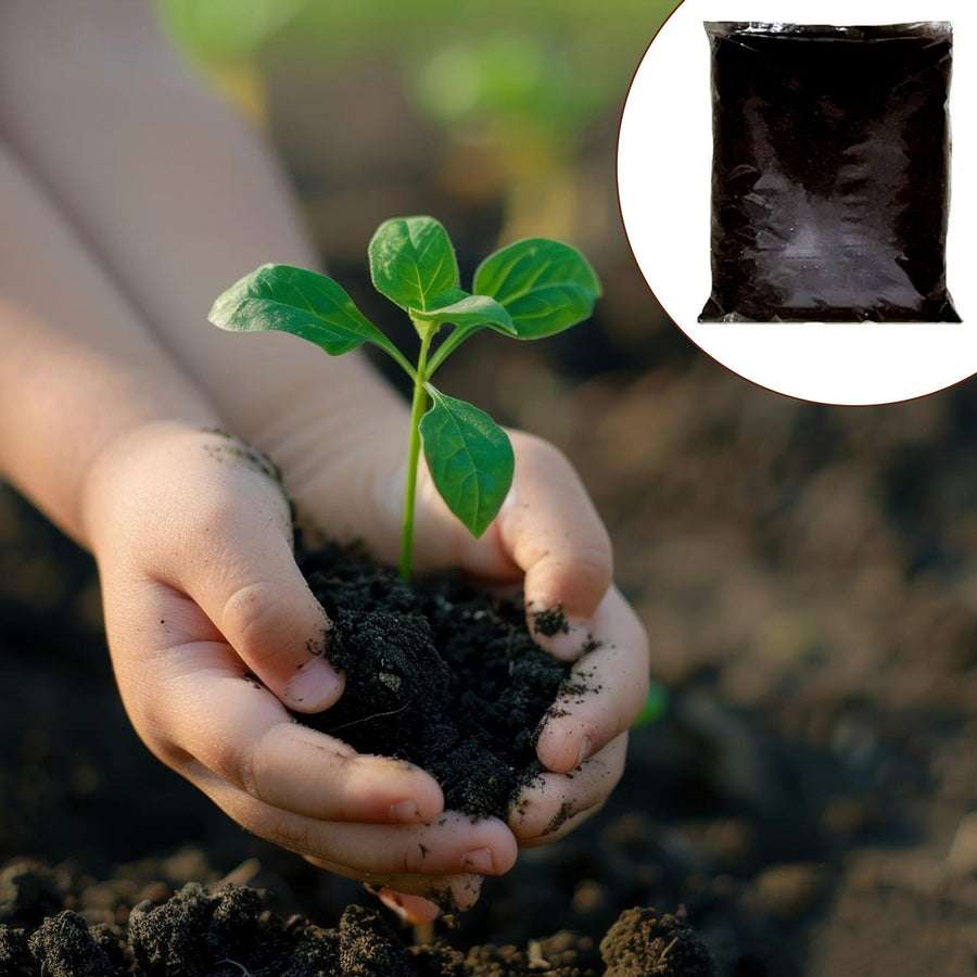 Organic Vermicompost – 1 KG Black Soil Manure for Plants | Grow Vanta