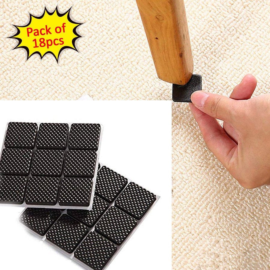 Self-Adhesive Furniture Pads – Square Floor Protectors (18 Pcs) | Styleva