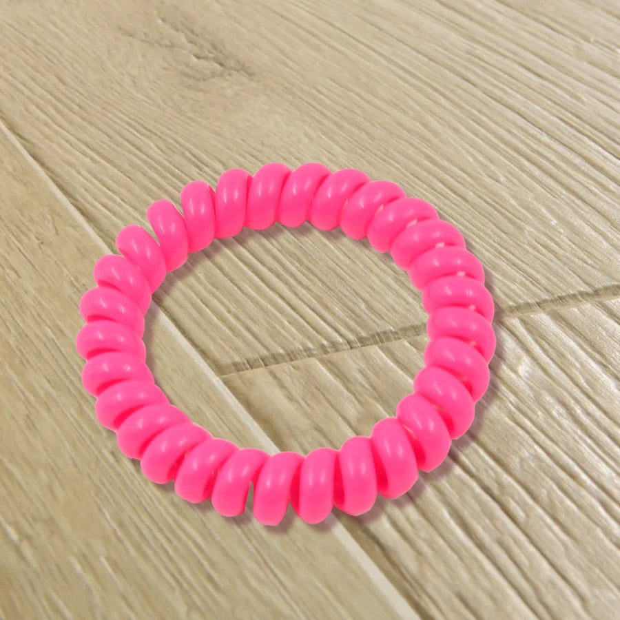 Telephone Wire Hair Bands – 100 Pcs, No-Crease | Calm & Curl