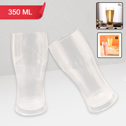 Unbreakable pitcher glass set with 350ML clear tumblers