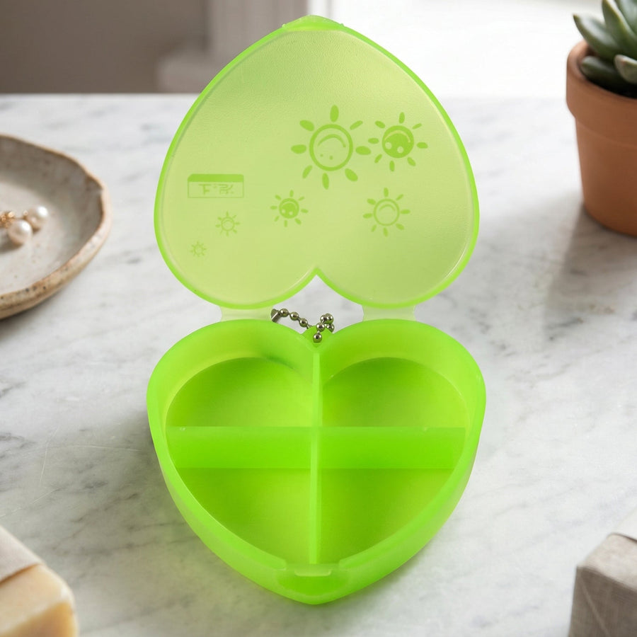 Heart Shape Pill Organizer Ð Compact Travel-Friendly Storage