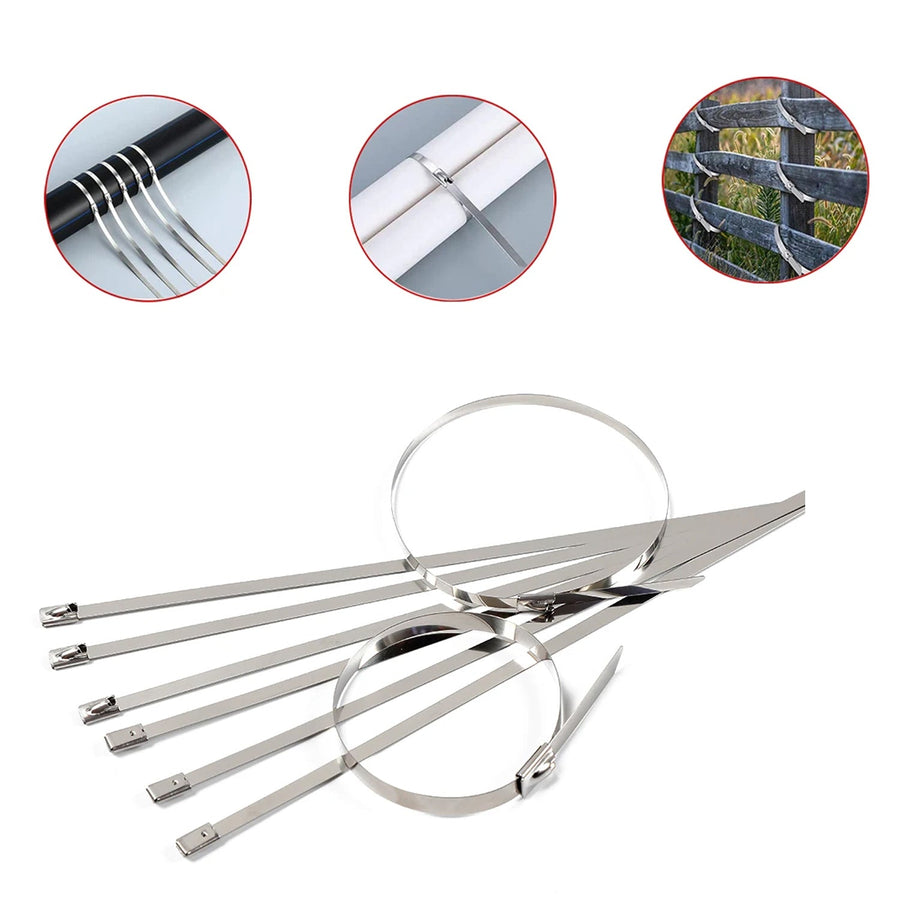 Stainless Steel Cable Ties – 100 Pcs Heavy-Duty | BoltForce