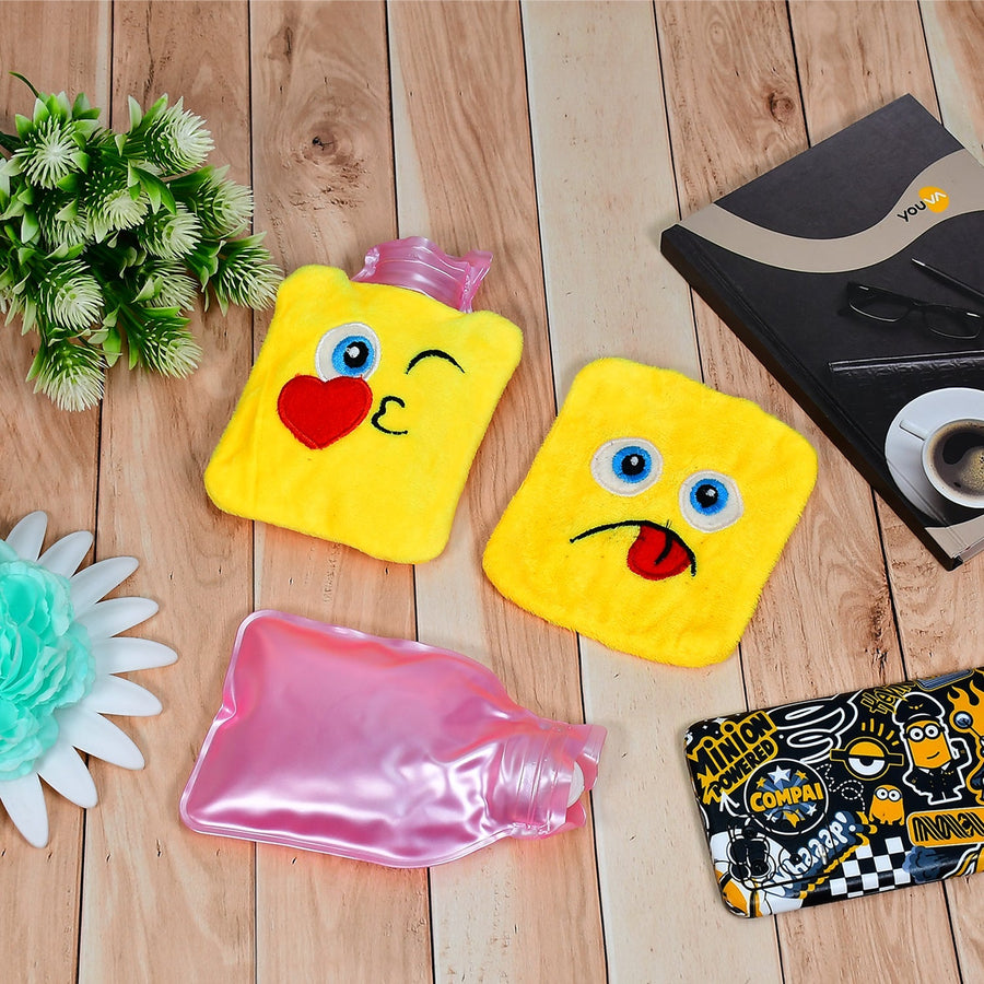 Mini Hot Water Bag – Emoji Design for Pain Relief | XcelCraft