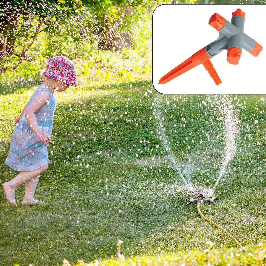 Garden Sprinkler – 360° Rotating Adjustable 4-Arm | Grow Garden Tools