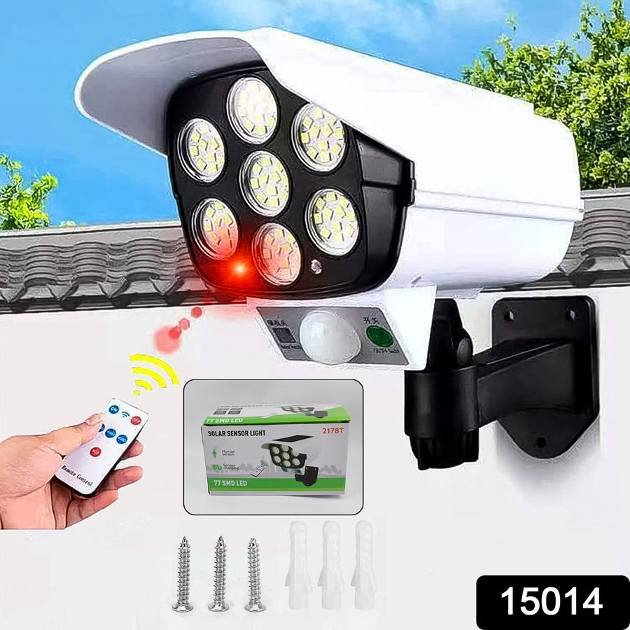 Solar Security Camera Light – Dummy Motion Sensor for Outdoor Safety | AutoSafeo