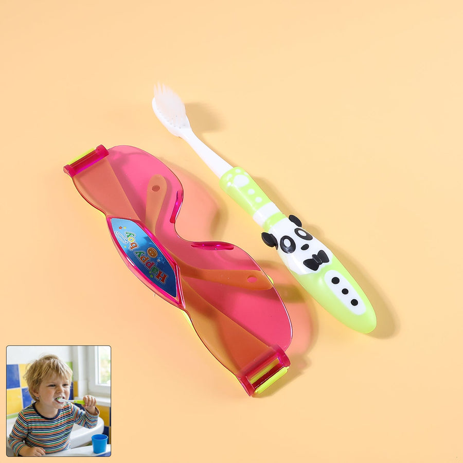 Kids Toothbrush with Fun Panda Design & Sunglasses Toy Set