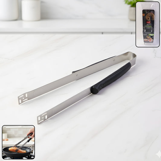 Premium stainless steel chimta kitchen tongs with strong grip