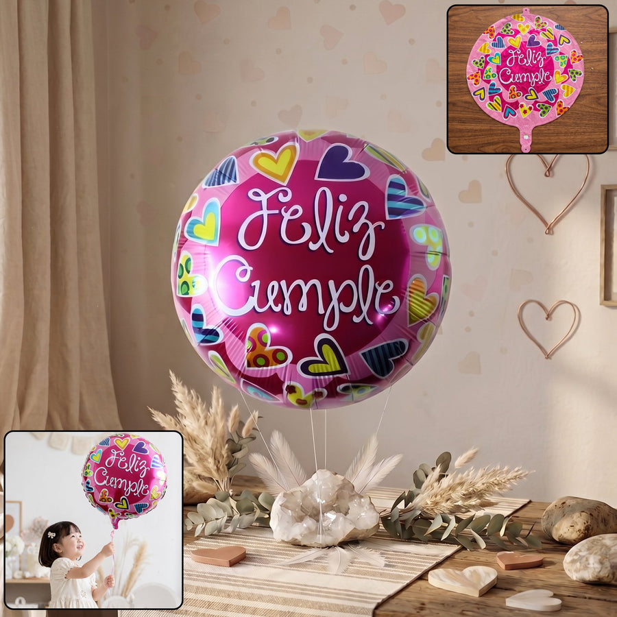 Feliz Cumple Foil Balloon Ð Bright Colorful Birthday Decor