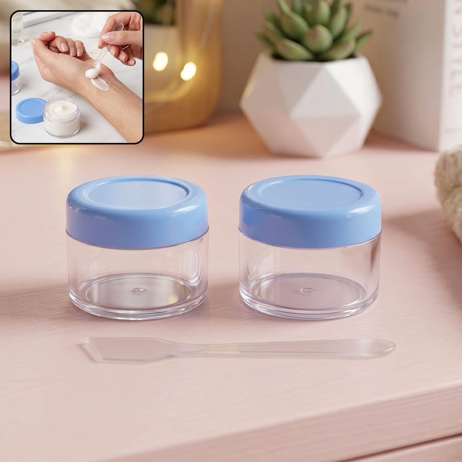Plastic Cosmetic Jar Set Ð Refillable Travel Containers for Creams