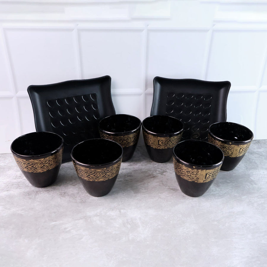 Ceramic Bowl and Cup Set – 8 Pc Dining Collection | Indo Glow