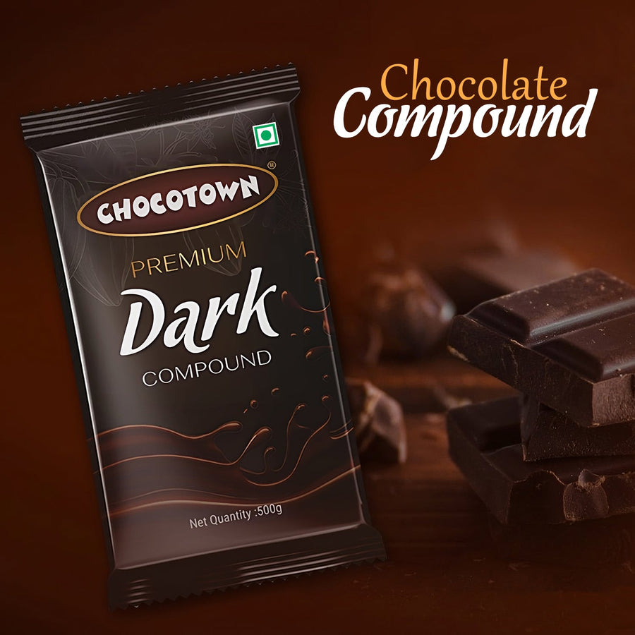 Dark Chocolate Compound – 500gm Baking Slab | Chocotown