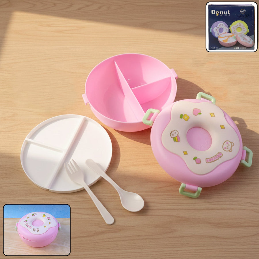 Donut Lunch Box – Insulated 3-Compartment for Kids & Adults | Lunchie Bunchie
