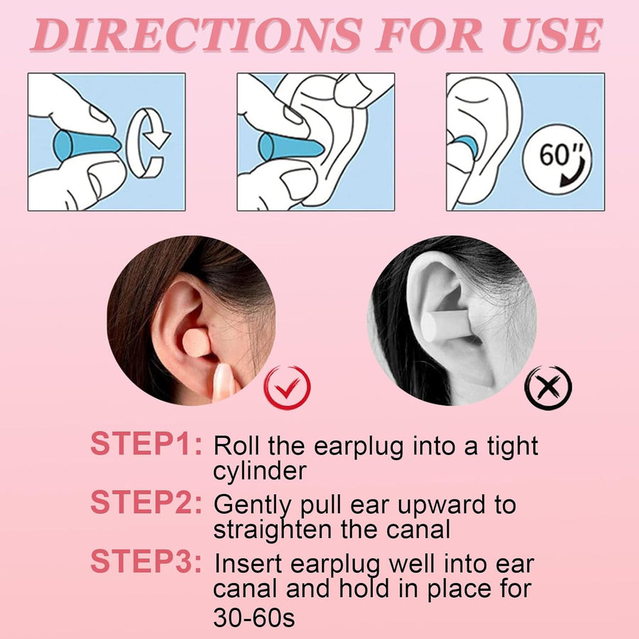 Foam Ear Plugs with Portable Storage Box (5 Pairs)