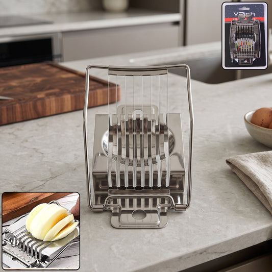 Stainless steel egg slicer cutter for boiled eggs