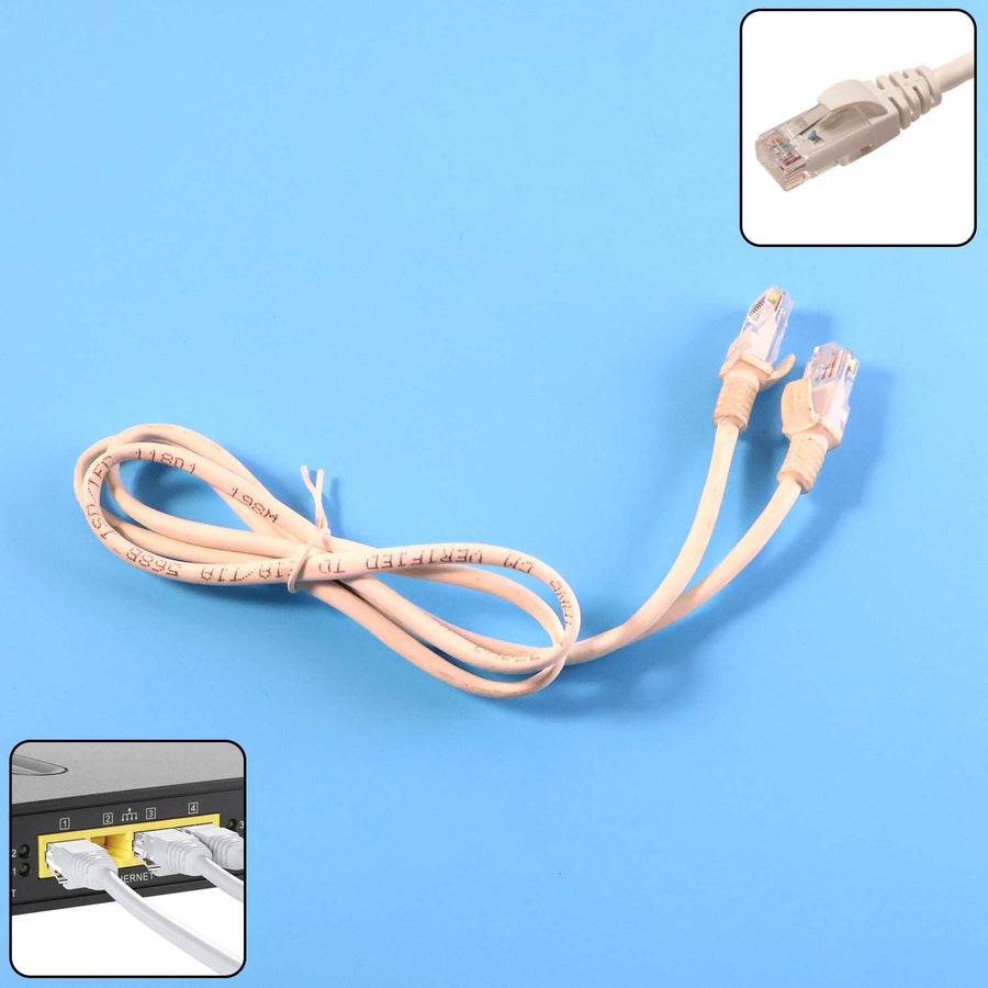 High-Speed 1 Meter Ethernet LAN Cable (1 Pc)