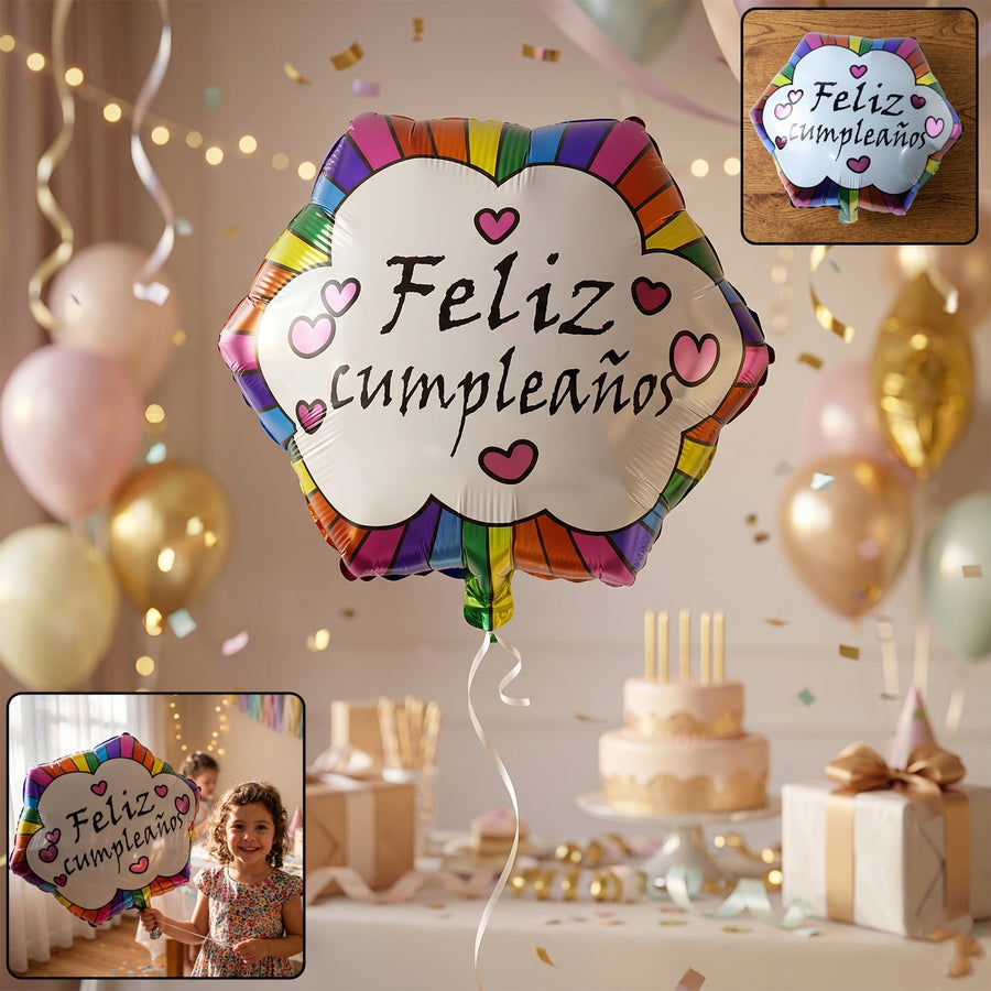 Feliz Cumpleanos Foil Balloon Ð Vibrant Birthday Decoration