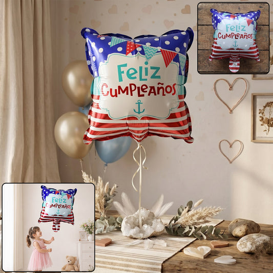 Colorful Feliz Cumpleanos foil birthday balloon for celebration