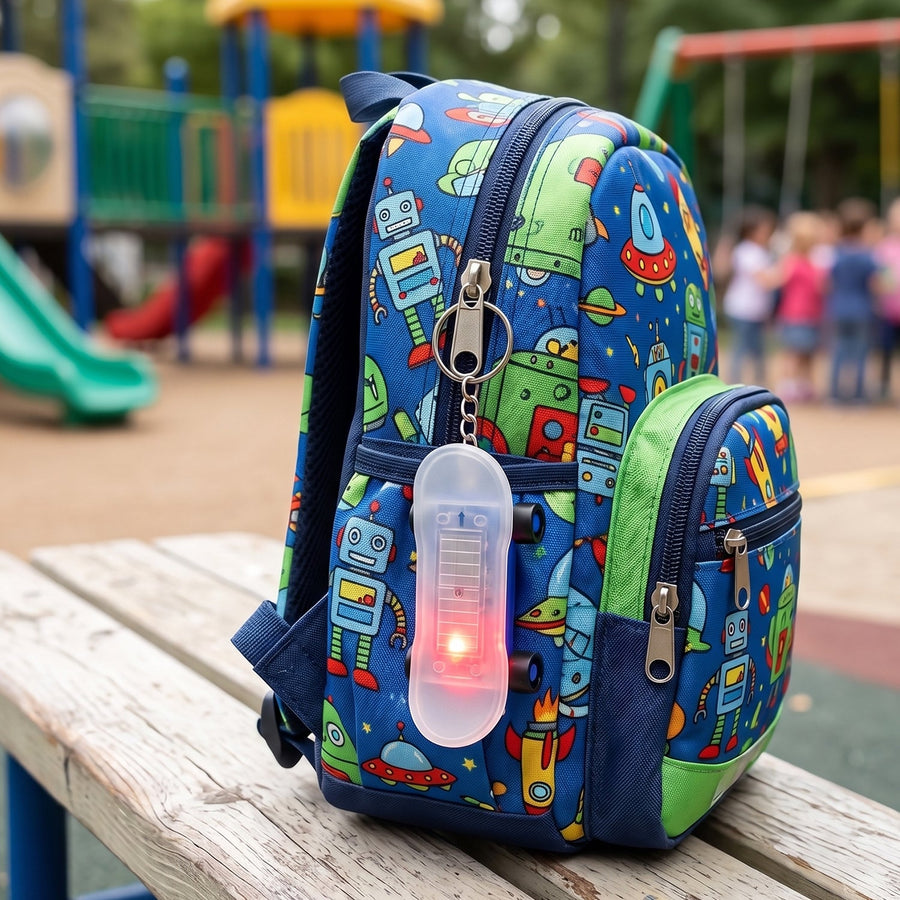 Mini Skateboard LED Keychain Ð Light-Up Fun Accessory for Keys and Bags