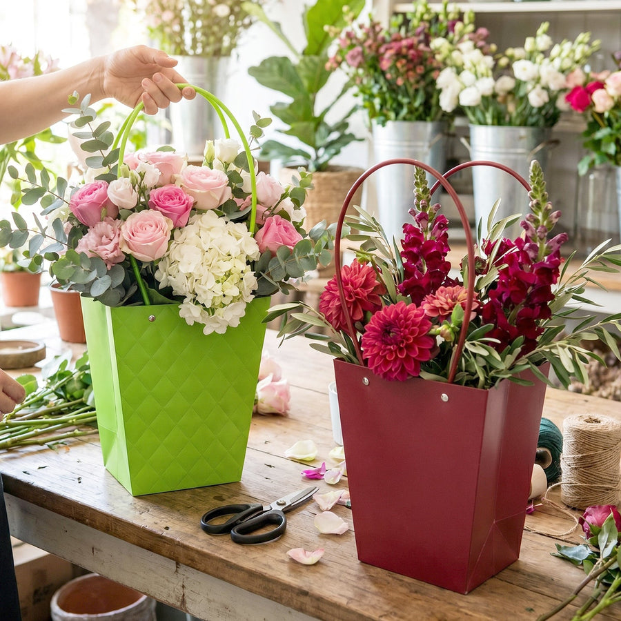 Flower Packaging Bag Ð Reusable Waterproof Gift Carrier for Bouquets