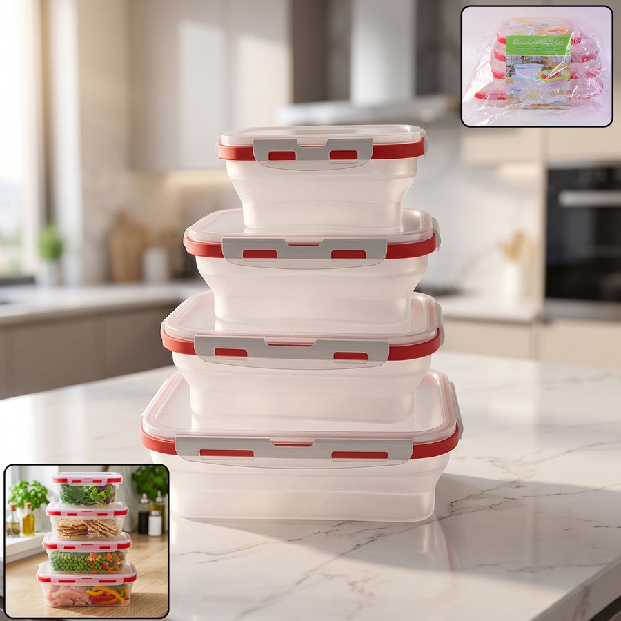 Collapsible Food Storage Container Set Ð Space-Saving & Airtight
