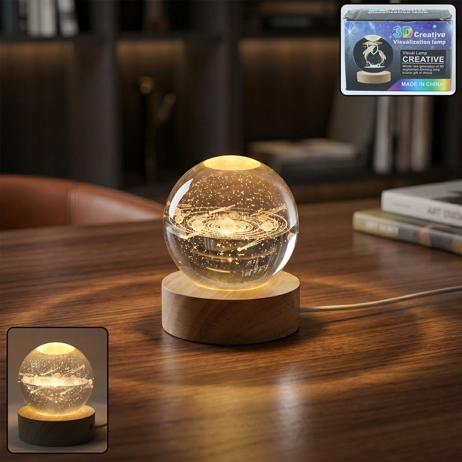 Astronomy Crystal Ball Lamp – 3D Night Light | Indo Glow