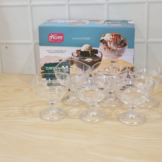 Supermom unbreakable dessert bowls serving ice cream at a party