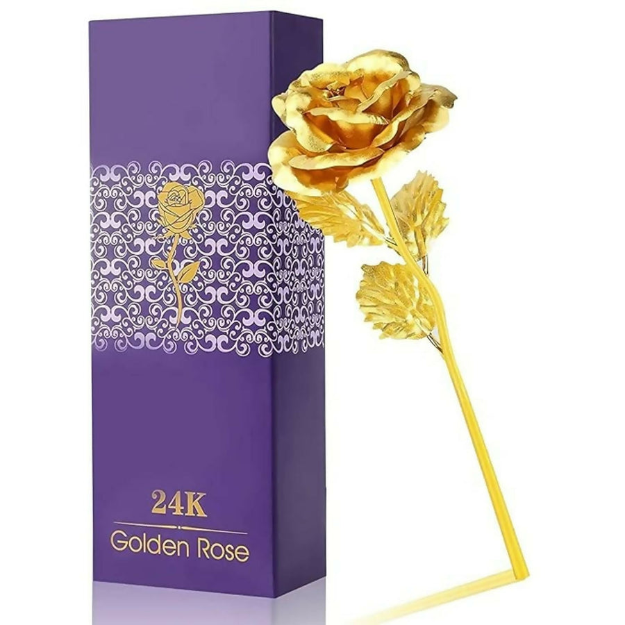 Gold Plated Artificial Rose – Eternal Love Decor Gift