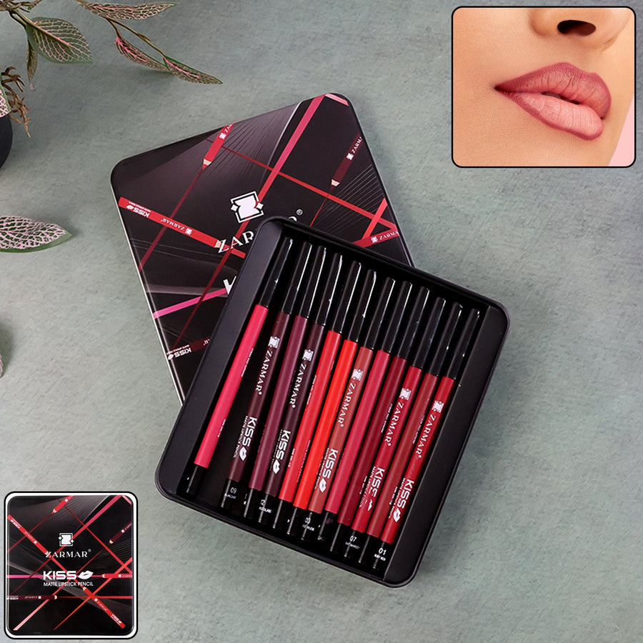 Matte Lipstick Pencil Set – Long-Lasting, Smudge-Proof Colors