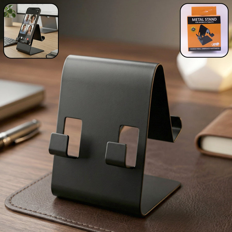 Foldable Metal Mobile & Tablet Stand – Sturdy and Portable Design