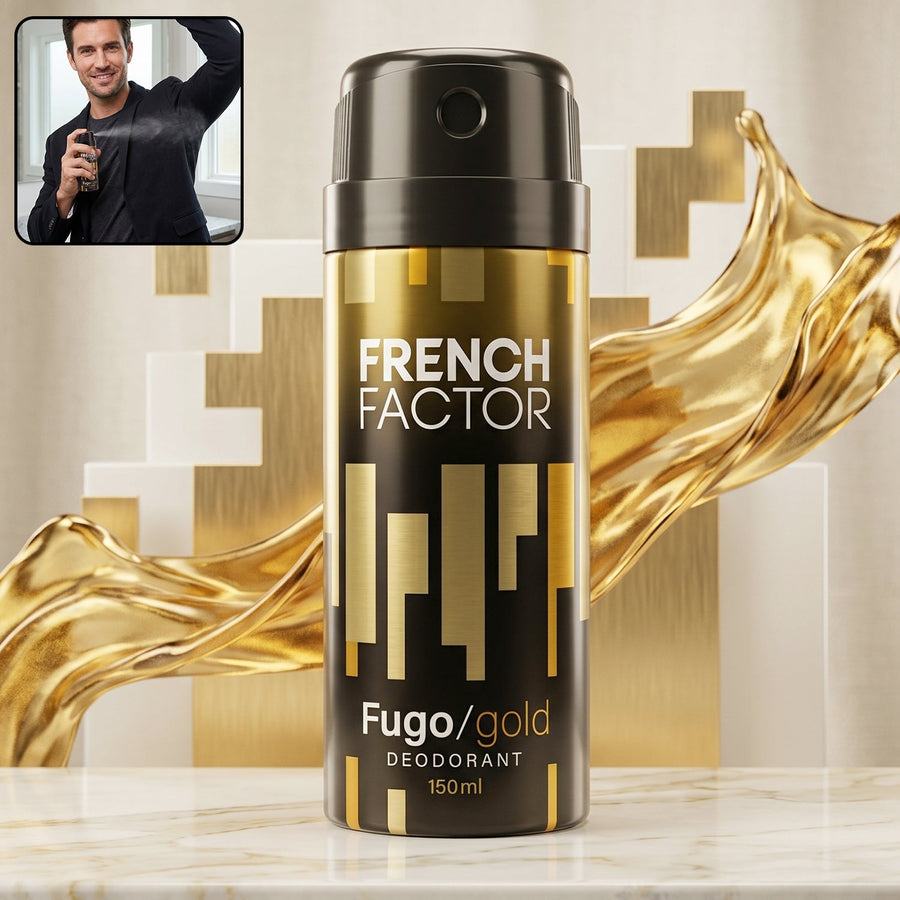 French Factor Fugo Gold Deodorant Body Spray (1 Pc, 150 ML)