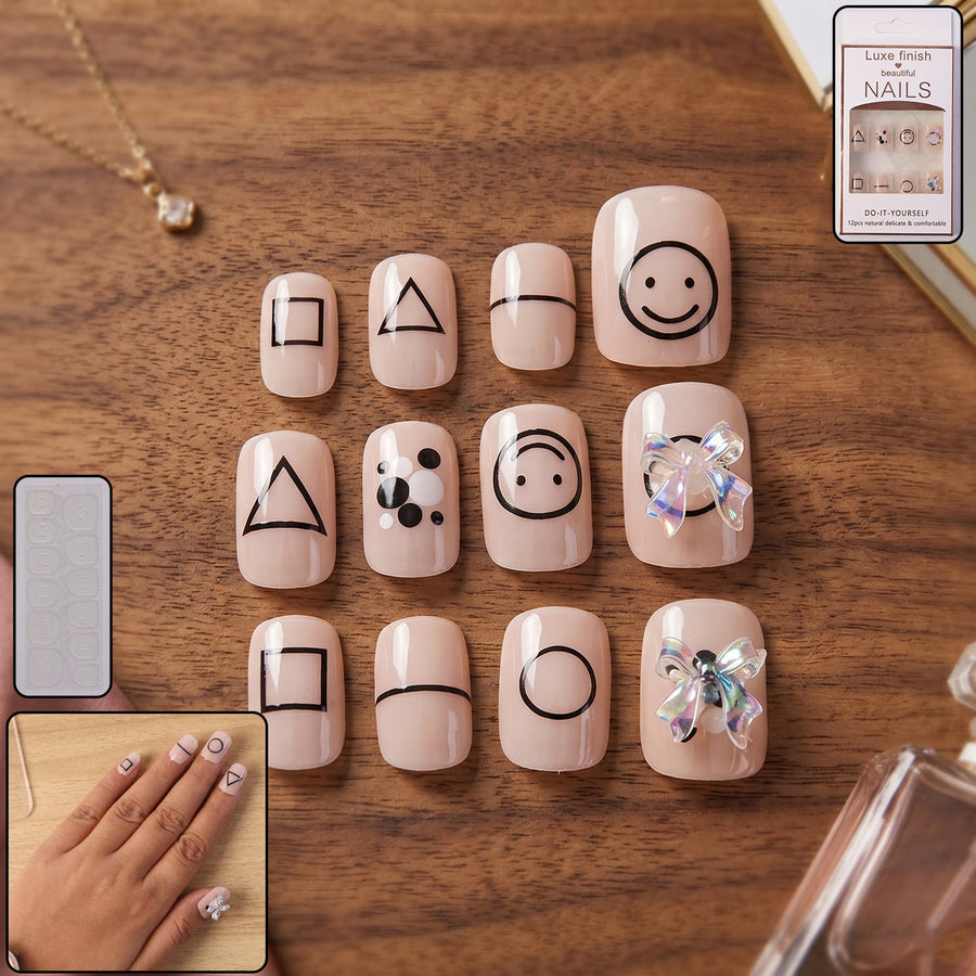 Press-On Nails Ð Reusable False Nail Set with Strong Glue for Equally Glam Looks